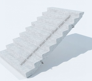 лестничный марш - КРЭМП | Тротуарная плитка, дорожная плита, бортовой камень, сваи от производителя Екатеринбург, Тюмень